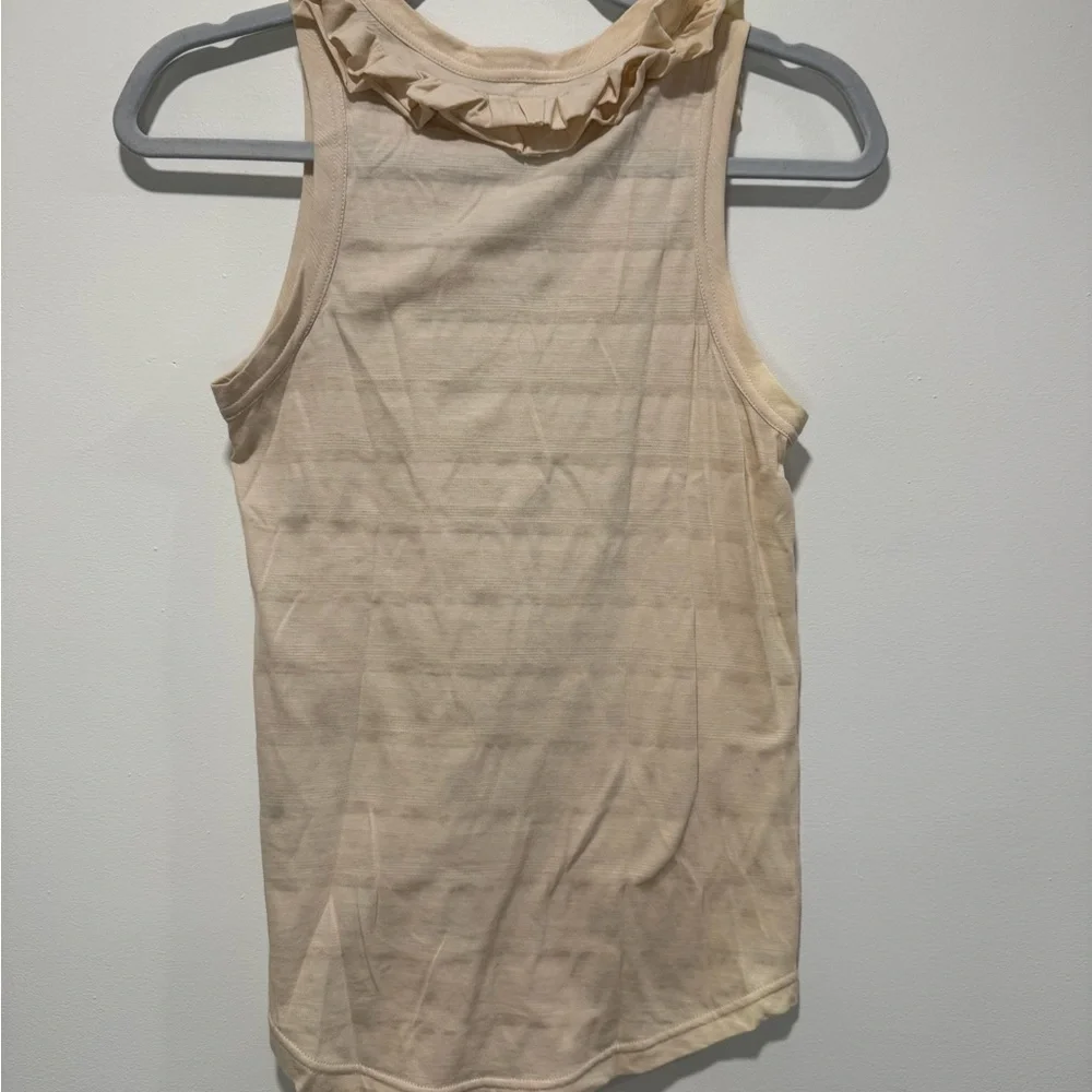 Marc Jacobs Cream Ruffled Tank Top - Picture 3 of 3